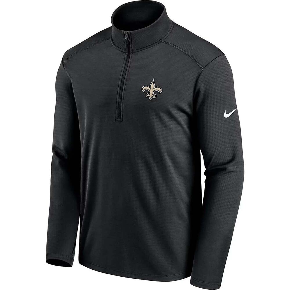 New Orleans Saints Nike NFL Half Zip Jacket Black S NWT